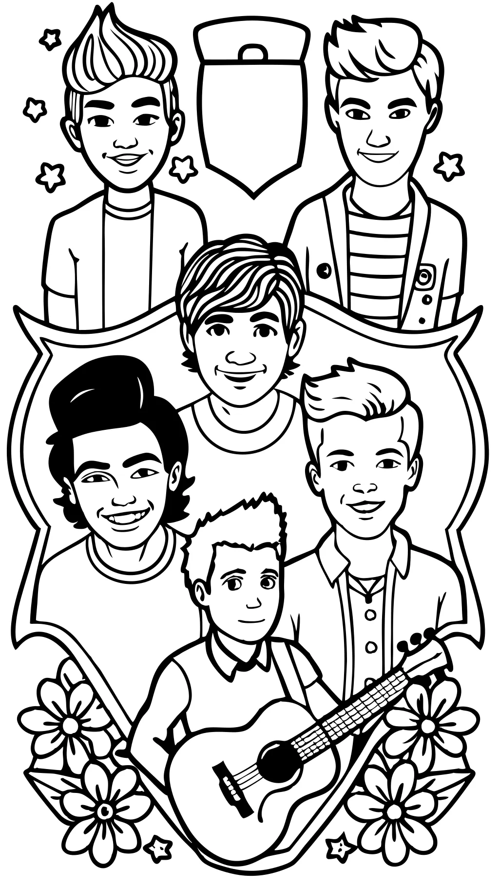 one direction coloring pages